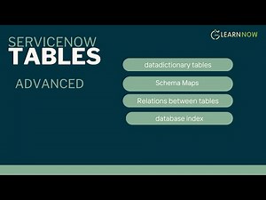 Service Now TABLES | data dictionary | Schema maps explained | how to create index
