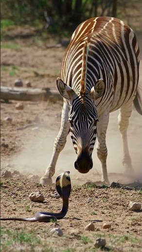 Desert Duel: Zebra Crushes Cobra in Unbelievable Fight