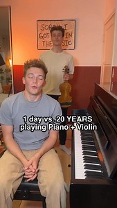 1 DAY vs. 20 YEARS playing 🎹🎻 — Can you play these songs? 👀 #piano #violin #practice #instrumenta #musicians #musical #pianist #instruments | David Snyder