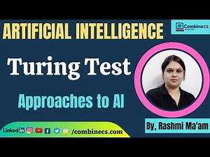 Artificial Intelligence | Approaches to AI | Turing Test Approach in AI with MCQs | by Rashmi Ma'am