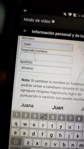 How to change your Facebook Lite name from a phone