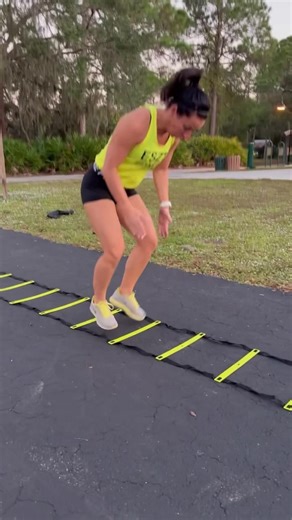 Have fun -train hard . Ladder drills are a killer ways to build cardio and endurance. #noexcuses 45 minutes, from the beginning to the end, repeat as many rounds as possible. | Eszti Fitness