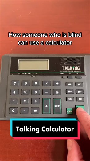 Talking calculator for the blind and visually impaired #instructorfortheblind #blind #visuallyimpaired #calculator #talking #accessible #awareness