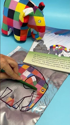Elmer Literacy Craft for Kids | World Book Day Ideas #shorts #