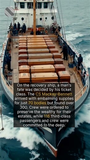 The chartered cable ship CS Mackay-Bennett departed Halifax on April 17, 1912, equipped with 125 coffins and embalming chemicals for only 70 bodies—a gross miscalculation. Upon reaching the debris field, they recovered 337 victims. Maritime health regulations dictated only embalmed bodies could be brought to port. Facing impossible numbers, the crew, under orders, prioritized embalming first-class passengers. Their identification was deemed legally urgent to settle vast estates and wills. In sta