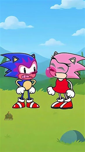 SONAMY'S ACCIDENTAL KISS 😂😍 #sonamy #sonic #amyrose