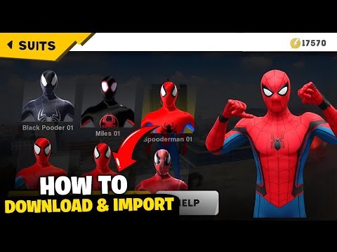 How to Import Spiderman Suit in Spider Fuser Game | All Spiderman Skin Texture 🔥