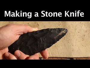 Making a Great Basin Butchering Knife from Basalt. Flintknapping