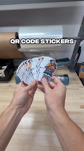 AADesigns on Instagram: "Let pack a custom QR Code sticker order. Size 2”x4” #packingorders #customstickers #shippingorders #asmr"
