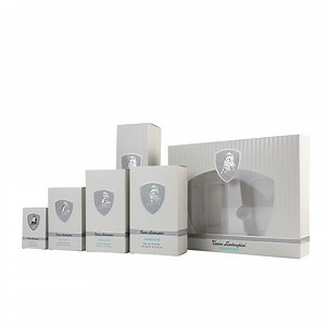 [Hot Item] Custom Factory Price Folded Paper Gift Cardboard Perfume Cosmetic Rigid Packaging Medicine Box with Sliver Logo