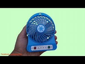 Rechargeable USB Mini Fan Portable Unboxing | Test