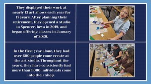 Vermeer Glass and Art Studio, located in Spencer, Iowa, is a beautiful art studio and gallery that displays fused glass works. The owners, Jim and Julie Vermeer, were immediately hooked on this style of art and sought to pursue it themselves. Once they found themselves retired—Julie, a registered nurse in the emergency room, and Jim, who worked for a utility company—they found glass fusion as a way to release the stresses from work and life; it was peaceful. For over 17 years they appeared in ne