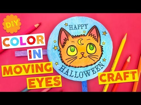 Color-in + create moving eyes tutorial. Craft a paper moving eyes craft for Halloween • Happythought