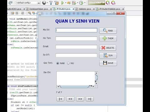 java3 Java swing hướng dẫn chương trình quản lý sinh viên có sử dụng database lab5 P3