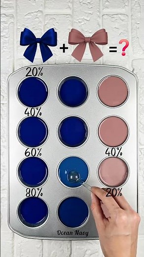 Navy Blue Meets Warm Taupe | 4 Beautiful Color Mixes #colormixing #colorconcept #colormix #shorts