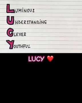 Meaning of the name LUCY #meaning #name #lucy