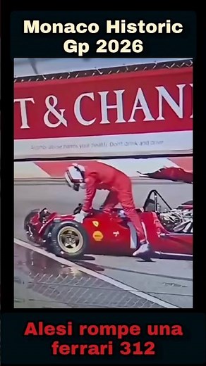 Monaco Historic GP: Alesi crashes a vintage Ferrari 312! #f1 #MonacoGp #Alesi #Ferrarif1 #formula1