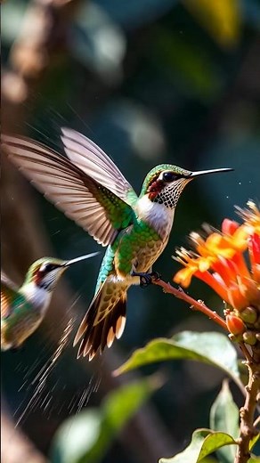 Territorial Hummingbirds in Mid-Air Chase 🌺⚡ | Real Nature Sounds (No Music)