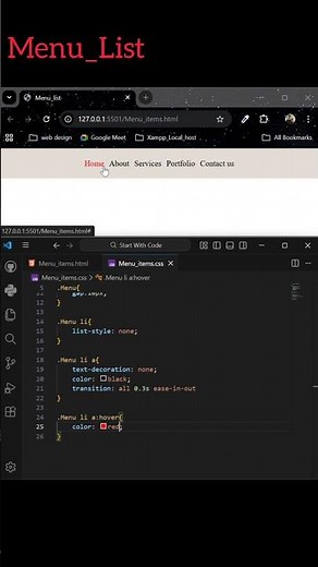 How To Create a Menu Navbar Using CSS Flexbox Property | Responsive Navbar | #htmlcss #flexbox