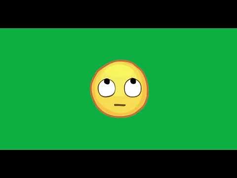 🙄 - Face With Rolling Eyes - Eye Roll Emoji - Green Screen Video For Video Editing - Animated GIF