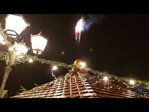 Flying Santa with his reindeers