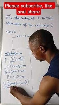 Algebraic Approach to Solving perimeters of algebra Shapes #perimeter #algebra #iqtest #area