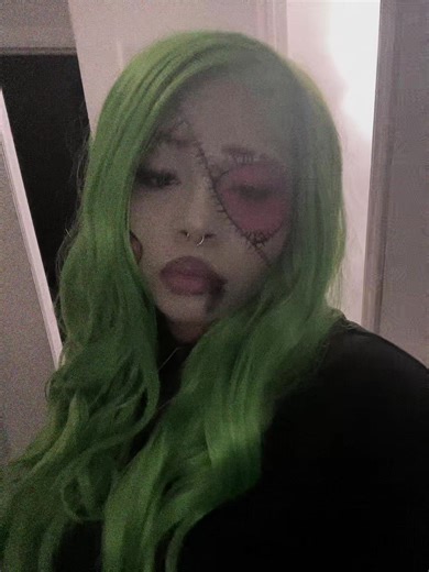 zombie makeup i did on live💚 #vixophrenic #fyp #viral #makeup #live zombie makeup tutorial music storytime halloween