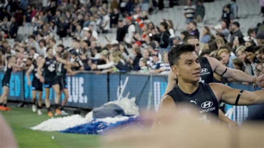 "It's a big thank you from us." "When we pull on the jumper, we know we're playing for something bigger." "People are proud to be Carlton supporters." Nothing but Navy Blue love 💙💙💙 | Carlton Football Club