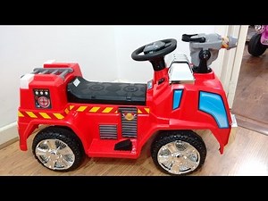 Red Fire Engine Ride On Car Walkaround | Kids Power Wheels Playtime Fun Review