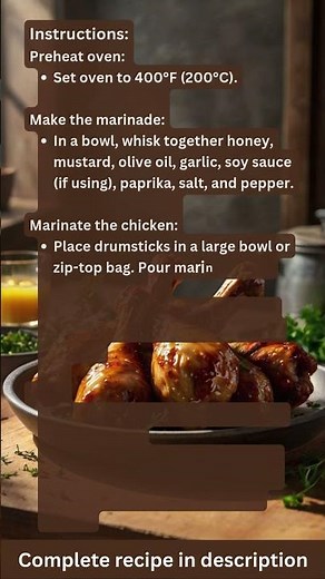 Honey Mustard Chicken Drumsticks – Recipe by What Shall I Cook
