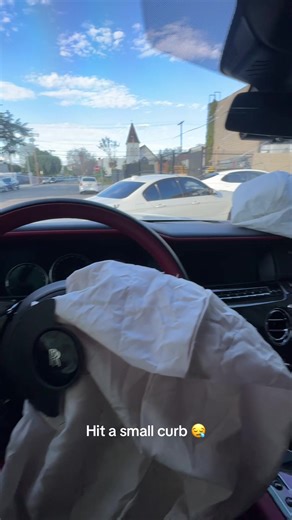 Curb came out of nowhere #rollsroyce #curb #exotic #crash | Rolls Royce Cars