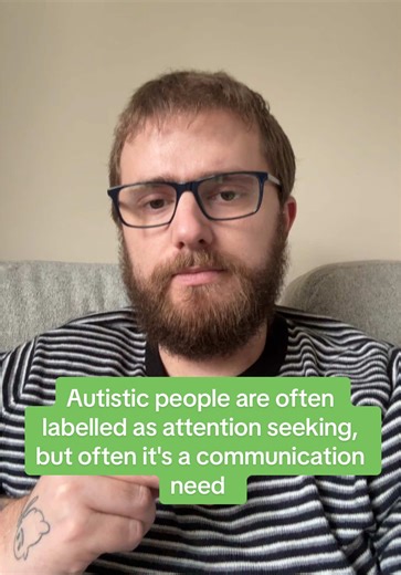 Autistic people are often labelled as attention seeking, but that’s not what’s really happening. For many autistic adults, this is about communication, unmet needs, expressing emotions, and trying to connect with others in a world that doesn’t always understand neurodivergent communication styles. Wanting to be understood isn’t attention seeking — it’s communication #understandingautism #autismawareness #autismacceptance #actuallyautistic #autisticvoices