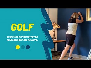 Exercices d’étirement et de renforcement des mollets.