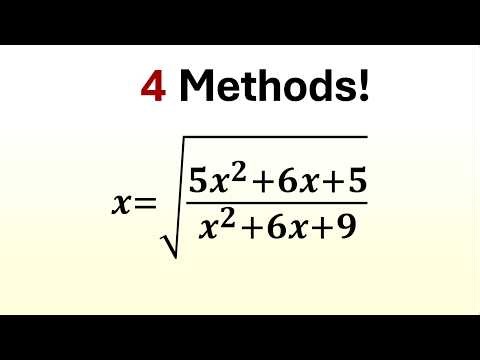 4 Genius Methods to Solve This Radical Equation 😳| Which One is Fastest?