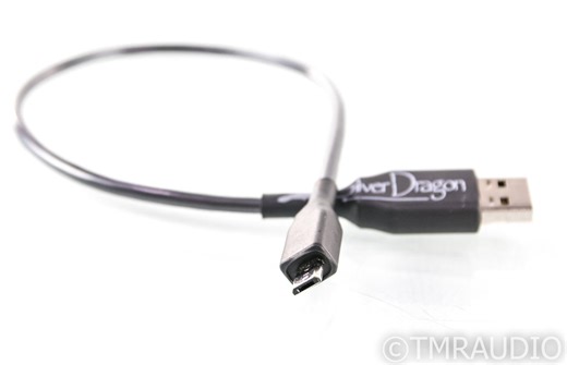 Moon Audio Silver Dragon Micro USB Cable; Single 1ft Digital Interconnect