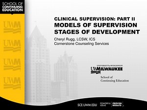 Enhancing Clinical Supervision Through Developmental Models - SlideServe