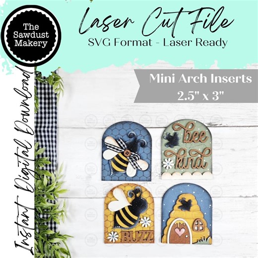 Honey Bee Kind Mini Arch Sign Set SVG Sign Bundle | Seasonal Interchangeable Mini Sign Bundle | SVG Laser Cut File | Boho Signs - Etsy UK