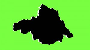 Download green screen 3d map of Arkhangai Province in Mongolia for free