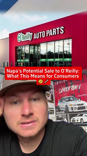 NAPA may be facing a major shift! O'Reilly's has reportedly offered $10 billion for the acquisition. What could this mean for car parts consumers? 🤔 Let’s discuss the potential impacts and if this is good news or bad news! #NAPA #OReillys #Acquisition #AutomotiveIndustry #CarParts #BusinessNews #ConsumerImpact #AutoRepair