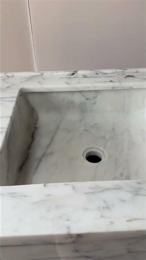 Carrara white marble free standing vanity tops for sale #edgstone