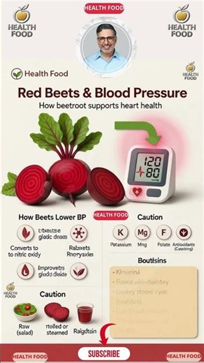 How Red Beets Lower Blood Pressure Fast #BloodPressure #HeartHealth #Beetroot #HealthyHeart