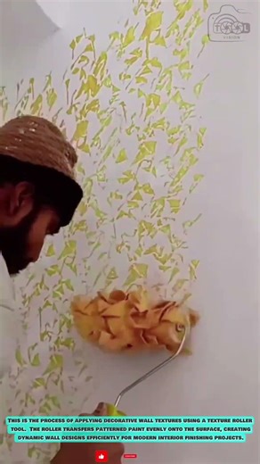 Texture Paint Roller Tool: Decorative Pattern Application for Modern Interior Walls