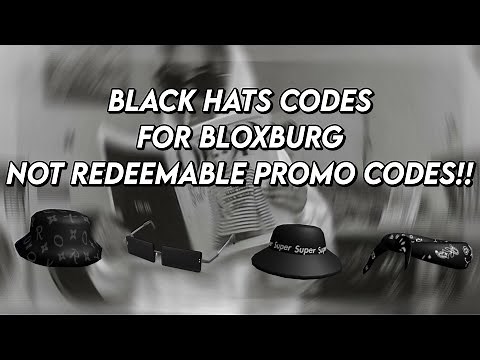 Black hats & face Accessories Codes For Bloxburg 👑
