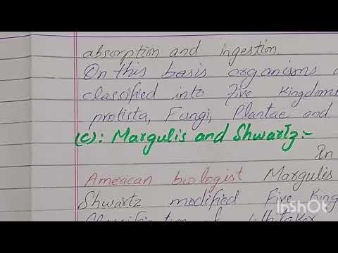 How to write Five Kingdom Classification System?