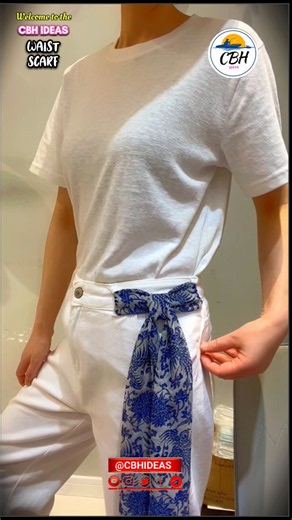 Simple ways to tie a scarf as a belt #shorts