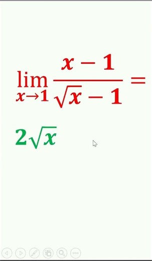 limit pecahan lim x – 1 per akar x – 1 untuk x mendekati 1