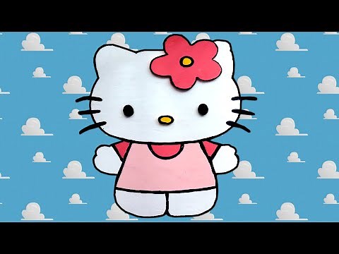 Hello Kitty DIY craft II Wall Craft Ideas II Hello Kitty Room Decor