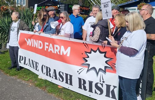 Residents fear new wind farm cable could lead to plane crashes around BAE Warton site