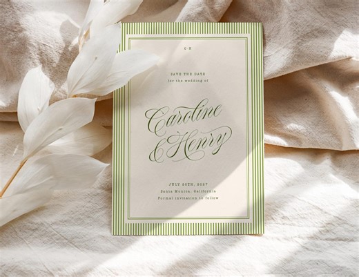 Retro Save the Date Template, Vintage Inspired Save the Date, Script Save the Date Card, Calligraphy Font, Retro Minimalist Invite, W20 - Etsy