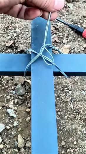 Techniques for Binding Wire to Hollow Iron Frames for Strength and Precision #shorts